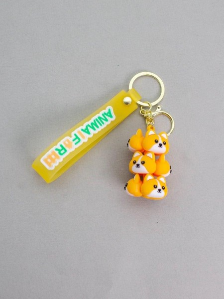 Брелок "Shiba inu family", yellow (6,5 см) 