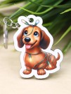 Брелок ECO из дерева "Зажигай в новом году! Такса"