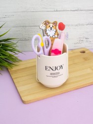Стакан для канцелярских принадлежностей «Enjoy», white(10,5*8,5 см)
