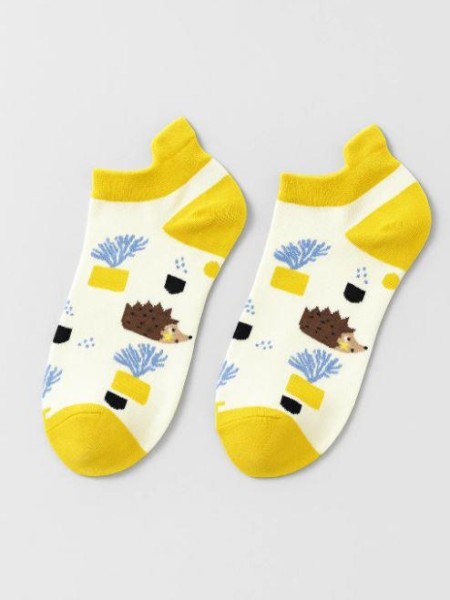Носки iLikeGift «Hedgehog», yellow, мужские/женские евро размер 35-41 