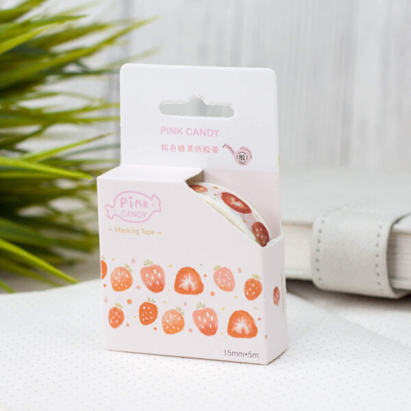 Декоративный скотч "Candy strawberries", red 