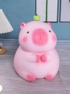 Копилка "Capybara with apple", 15 см, pink