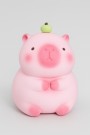 Копилка "Capybara with apple", 15 см, pink