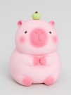 Копилка "Capybara with apple", 15 см, pink