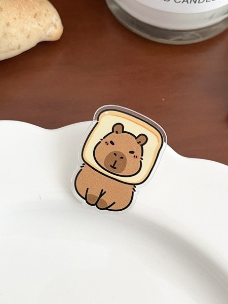 Значок акриловый iLikeGift "Capybara in Bread" 