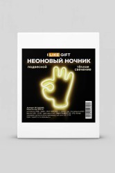 Неоновый подвесной ночник «OK», USB, тёплое свечение (25,5х19,5 см)