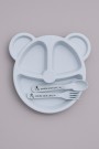 Тарелка "Bear", blue (ложка+вилка)