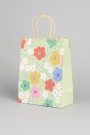 Пакет подарочный «Rainbow flowers», yellow (21*25.5*10)
