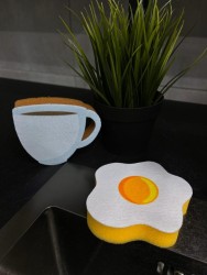 Набор губок для посуды 4 шт. "Good morning"