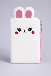 Пенал плюшевый "White hare", white (21*14 см)