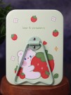 Зеркало настольное "Bear strawberry", green (16*12 см)