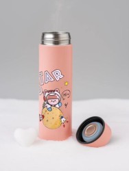 Термос с датчиком температуры «Happy friends, girl», red (500 ml)