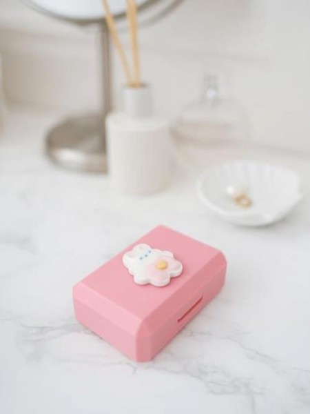Контейнер для линз «Nice bunny», pink 