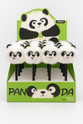 Ручка с помпоном "The Amazing panda" mix, шоу-бокс 16 шт.