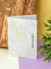 ОБЛОЖКА ДЛЯ ПАСПОРТА "White gold marble", плотность 600 мкм