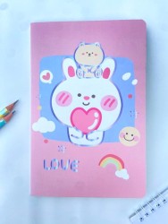 Блокнот (А5) "Hare bear love", pink (14.5*21)