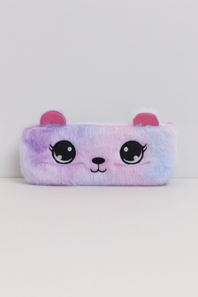 Пенал плюшевый "Multicolored cat", purple (20*10 см) 