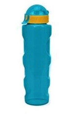 Бутылка "Life" с трубочкой, blue (700 ml)