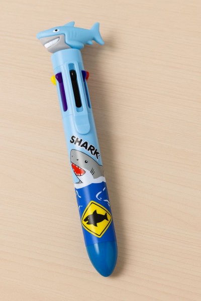 Разноцветная ручка 8 в 1 "Light blue shark", blue 