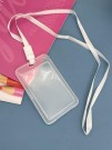 Держатель для карт с шнурком "Transparent", white (11.5*7 см)