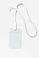 Держатель для карт с шнурком "Transparent", white (11.5*7 см)