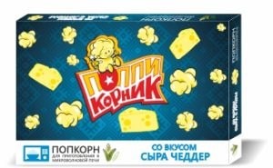 Попкорн для микроволновой печи «Поппикорник» Сыр Чедер 15 шт. по 90 гр.