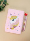 Блокнот плюшевый «Unicorn sparcles», pink, 21,5х15 см, плотность 70 гр.