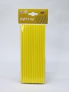 Трубочки одноразовые для напитков 25 шт. "Party go", yellow (197 мм)
