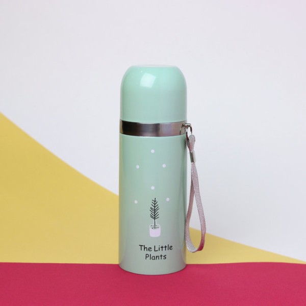 B-M-2532W-Z ТЕРМОС "The little plants" 350 ml (мятный) 