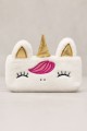Пенал плюшевый "Unicorn golden horn", white (21*9 см)