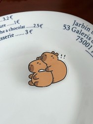 Значок акриловый iLikeGift "Capibra hug"