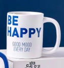 Кружка «Be happy», white (400 ml)