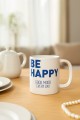 Кружка «Be happy», white (400 ml)