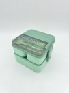 Ланчбокс "Sistem lunch", зелёный, 2 яруса, 3 отделения (1800 мл)