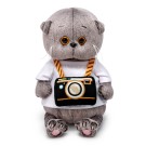 Мягкая игрушка "Кот Басик BABY с фотоаппаратом" (20 см)