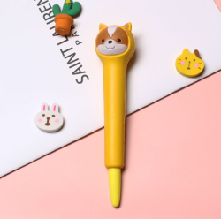 Ручка-сквиш "Hooded dog", yellow