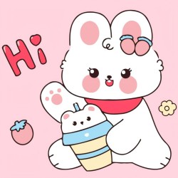 Картина по номерам  Draw Me! «White hare», (20*20 см)