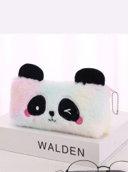 Пенал плюшевый "Sad Panda", white (20*10 см)