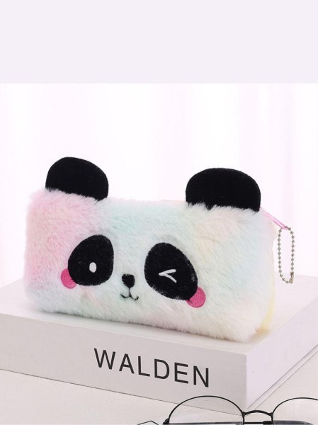 Пенал плюшевый "Sad Panda", white (20*10 см) 