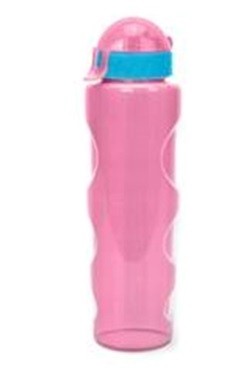 Бутылка "Life" с трубочкой, pink (700 ml)