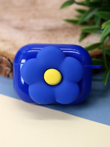 Чехол для AirPods Pro "Flower", blue 