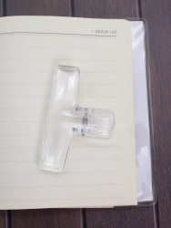 Зажим канцелярский "Transparent", white (7.6*6.3 см)