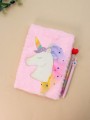 Блокнот плюшевый «Unicorn wind», pink, 21,5х15 см, плотность 70 гр.