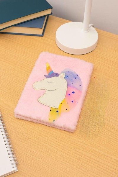 Блокнот плюшевый «Unicorn wind», pink, 21,5х15 см, плотность 70 гр. 