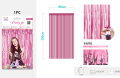 Праздничный занавес, дождик для фотозоны "Rain", pink (100*200 см)