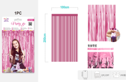 Праздничный занавес, дождик для фотозоны "Rain", pink (100*200 см)