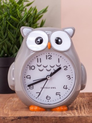Часы-будильник "Lovely owl", gray