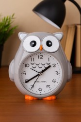 Часы-будильник "Lovely owl", gray