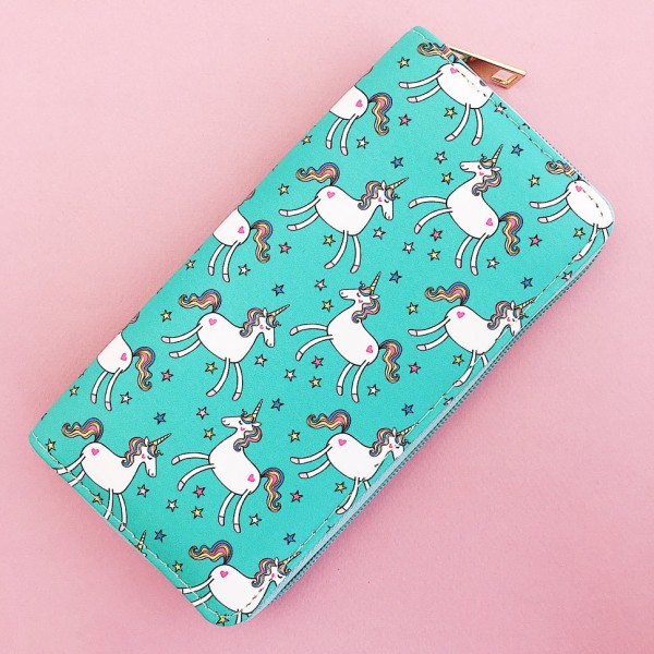 Кошелёк "Happy unicorn" green 