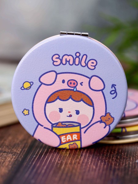 Зеркало "Smile pig hat", blue 